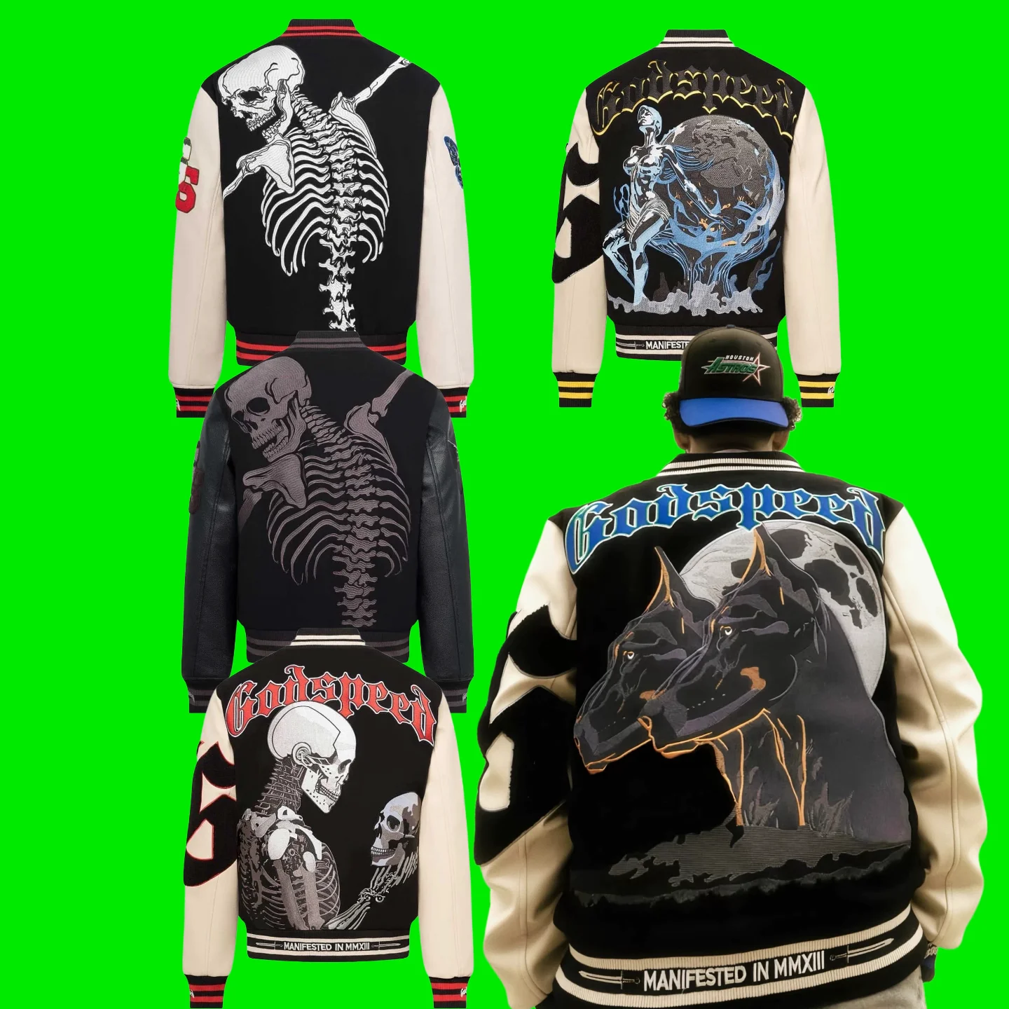 

Бейсбольная куртка Godspeed Loose Fit Skull в американском уличном стиле, унисекс, из полиэстера, с длинными рукавами, молодежная модная верхняя одежда