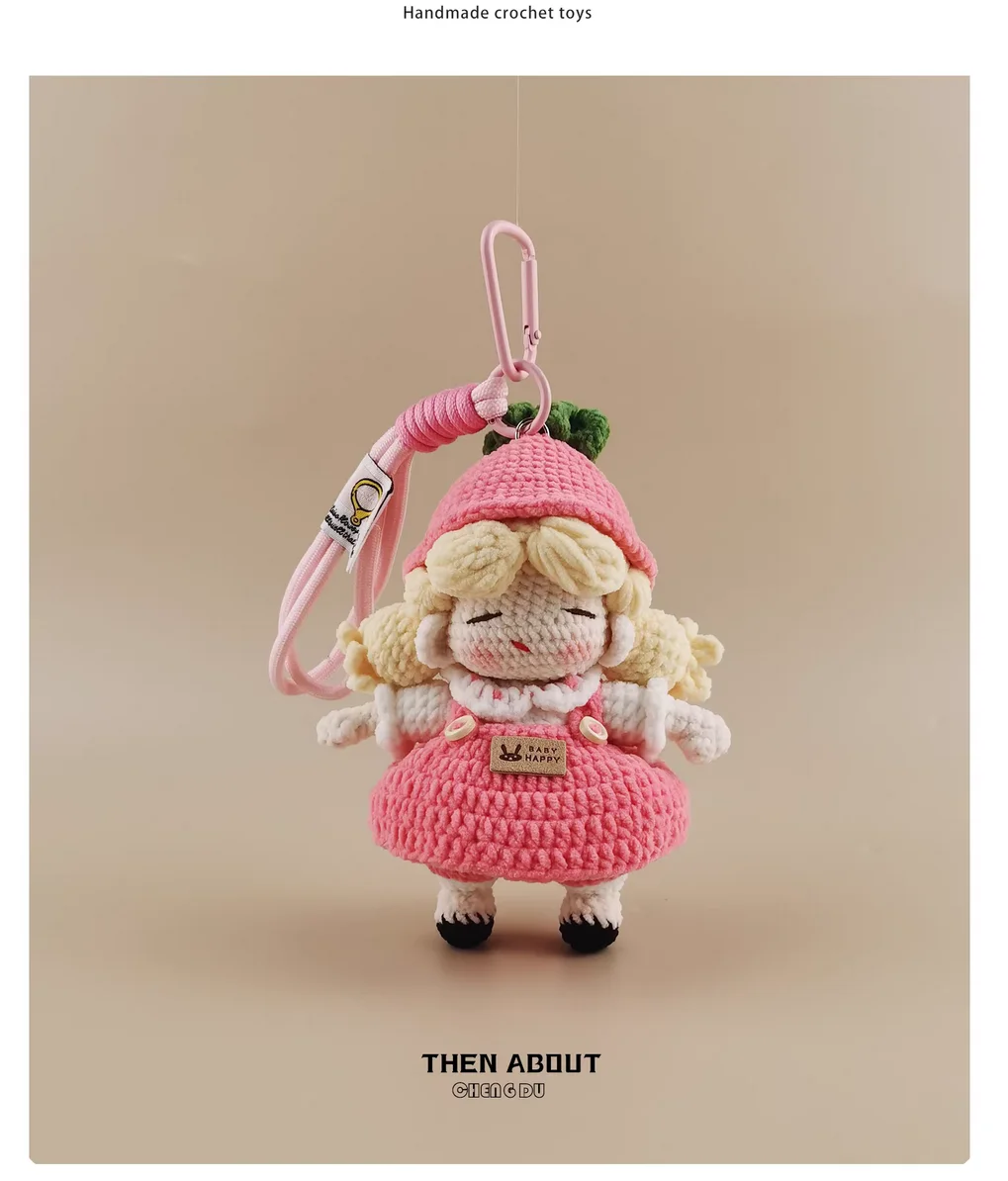 Cute strawberry girl doll doll bag pendant bag pendant gift