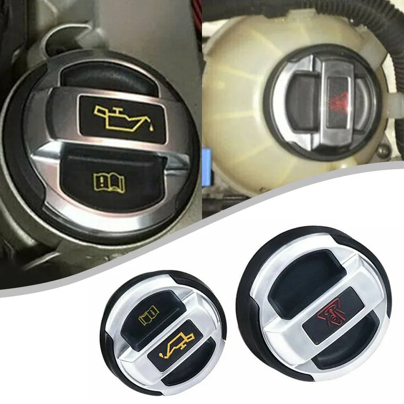 

2Pcs Coolant Oil Filler Expansion Tank Cap Lid Cover For R8 A3 A4 A6 A8 Q7 TT SEAT IBIZA LEON Ford Volvo 420103485B 420121321