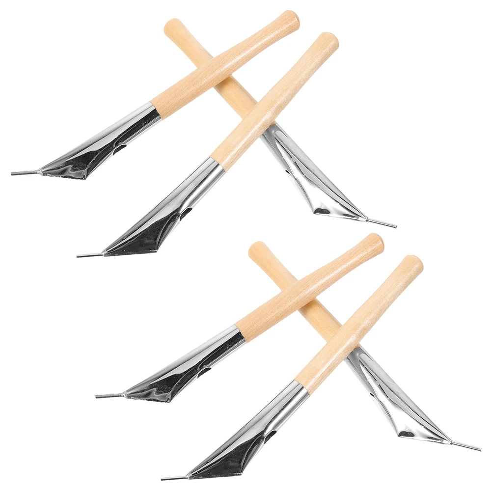 

6Pcs Batik Pen Set Wooden Handle Pottery Clay Sculpture Tool for Painting Drawing Fabric Cloth Wax Carving Pottery Supplies