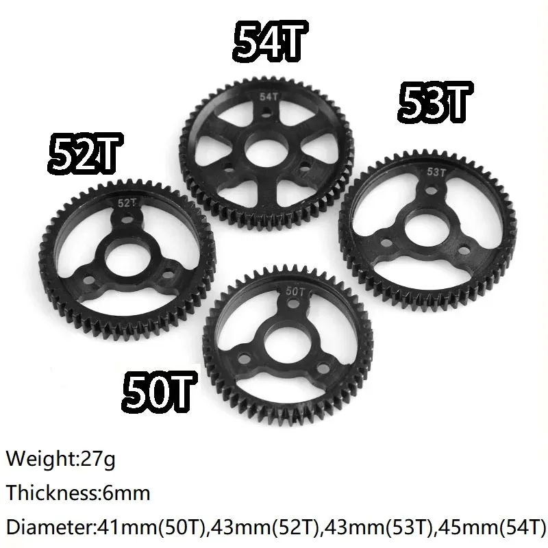 0.8M 32P 50T 52T 53T 54T Hardened Steel Spur Gear 3956 6842 for Traxxas Slash 4x4 VXL Stampede Rustler 1/10 RC Car Upgrade Parts