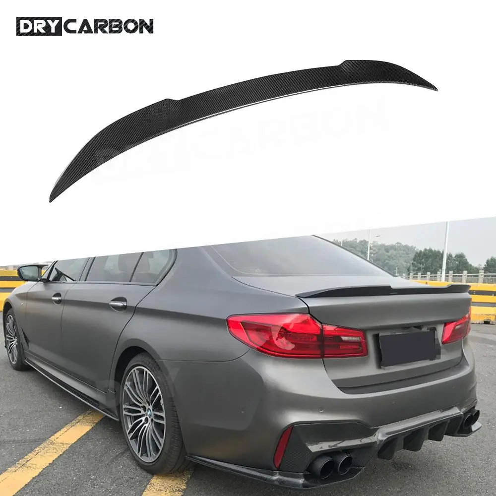 

Спойлер на крышку багажника из сухого карбона для BMW 5 серии G30 F90 M5 Седан 2017-2022, задний спойлер-«утиный хвост», аксессуары для задних крыльев