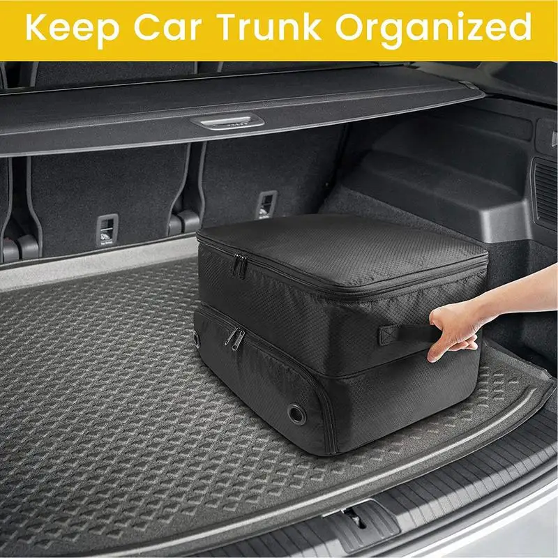 Organizador de Golf para coche, caja de almacenamiento de Golf plegable, bolsa de almacenamiento de suministros de Golf, caja