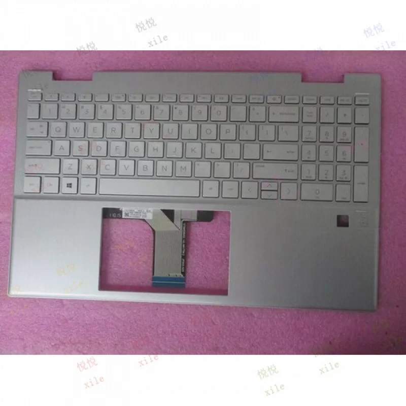 L+ for  HP Pavilion X360 15-ER M45128-001 Palmrest w/Keyboard Fingerprint No-BL