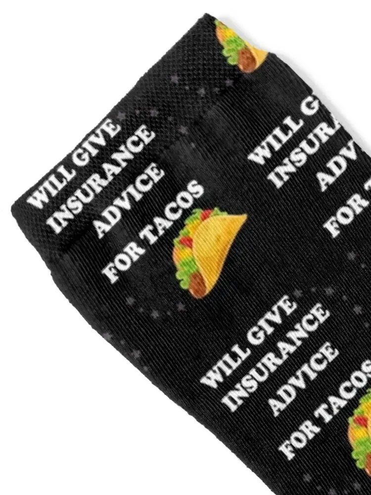 Will give insurance advice for tacos Socks winter aesthetic christmas stocking Men's Socks Women's