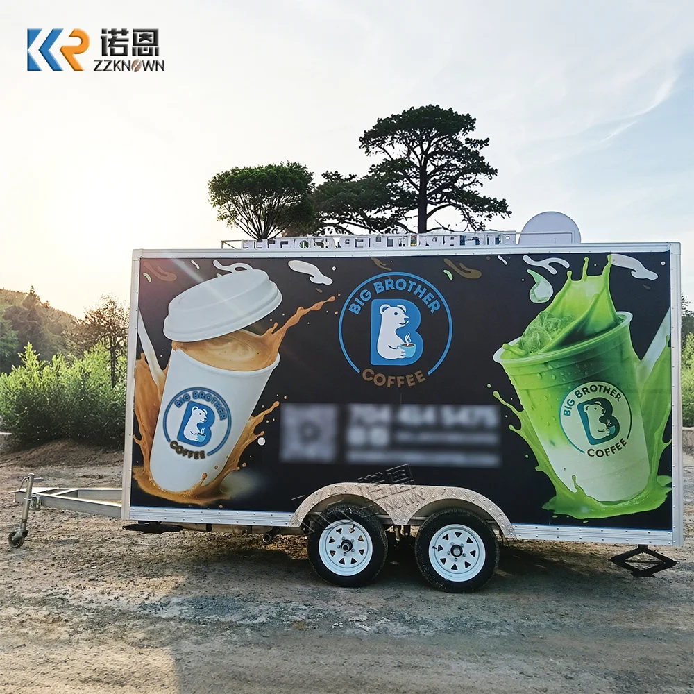 

Concession Coffee Trailer Mobile Hot Dog Vans Street Food Kiosk Custom Vending Cart Beverage