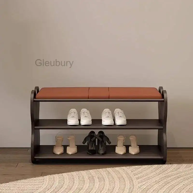 Modern Foot Stool Entryway Mobile Relaxing Hallway Wood Dressers Foot Stool Clear Living Room Tabouret Lounge Suite Furniture