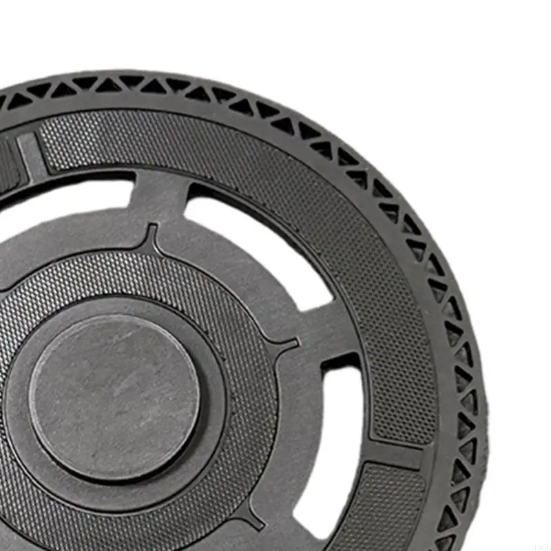 F92F Round Mop Support Plate Replacement 135 mm Black Plastic Disc with Open Slot Structure for Robot Vacuum Mop Module Repair