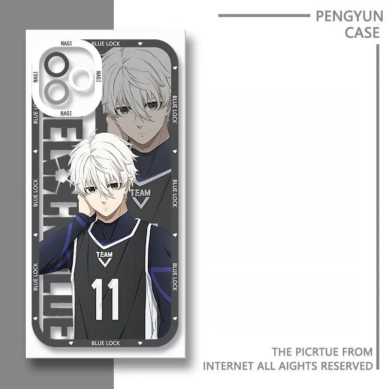 Anime Blue Lock Nagi Seishiro Case for Samusng Galaxy A54 A55 A35 A23 A24 A34 S24 Ultra S22 S23 Plus S20 S21 FE A52 A53 A14 A32