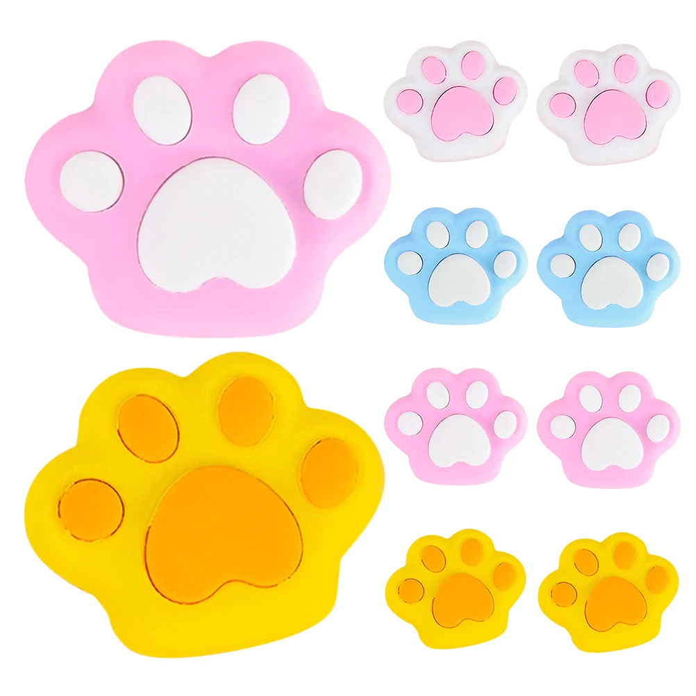 

10 Pcs Cat's Paw Eraser Compact for Classroom Christmas Decor Tpr Daily Use Erasers