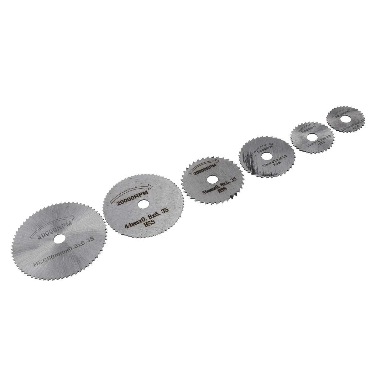 미니 나무 톱날 원형 블레이드 50/44/35/32/25/22mm, 지그 톱, 커터 전동 공구 세트, 목재 절단 디스크, 7 개