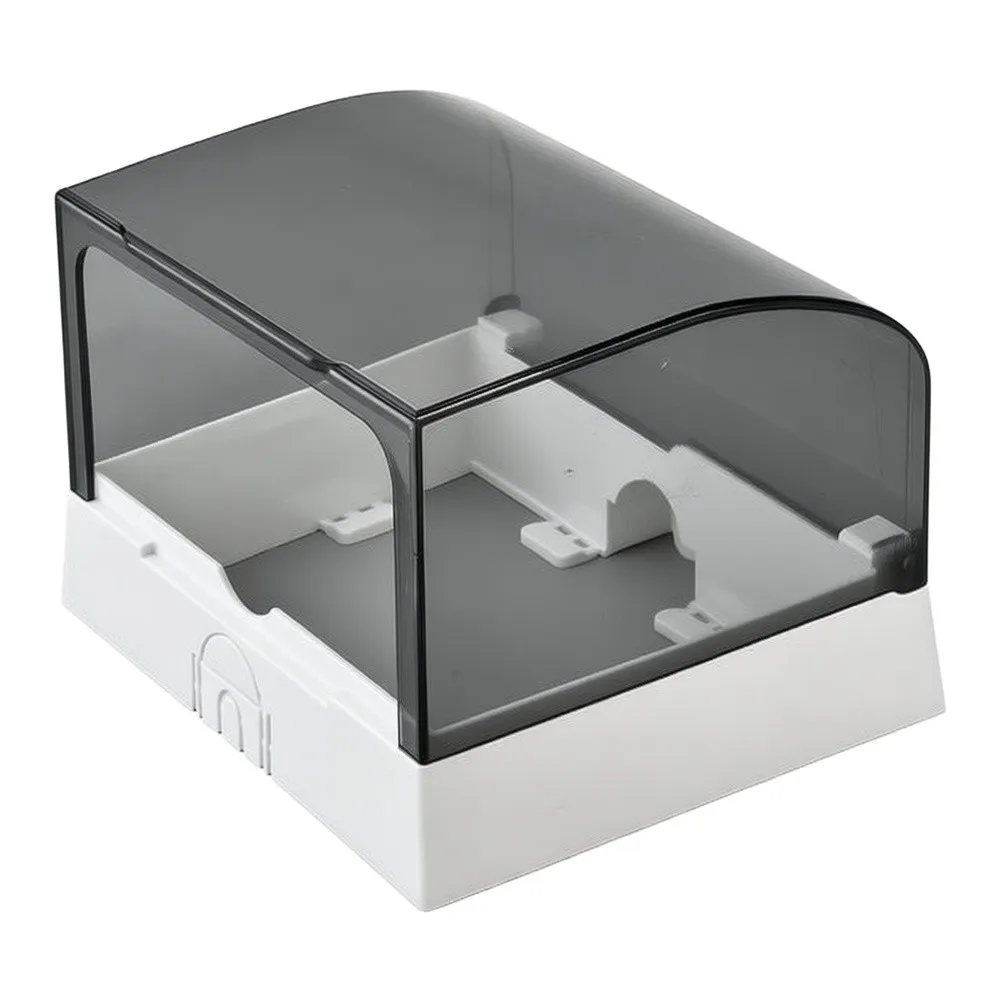 Waterproof Raised Socket Protector Box with Slanted Cover for Bathrooms Kitchens Outdoor Use 140x116x90mm Material