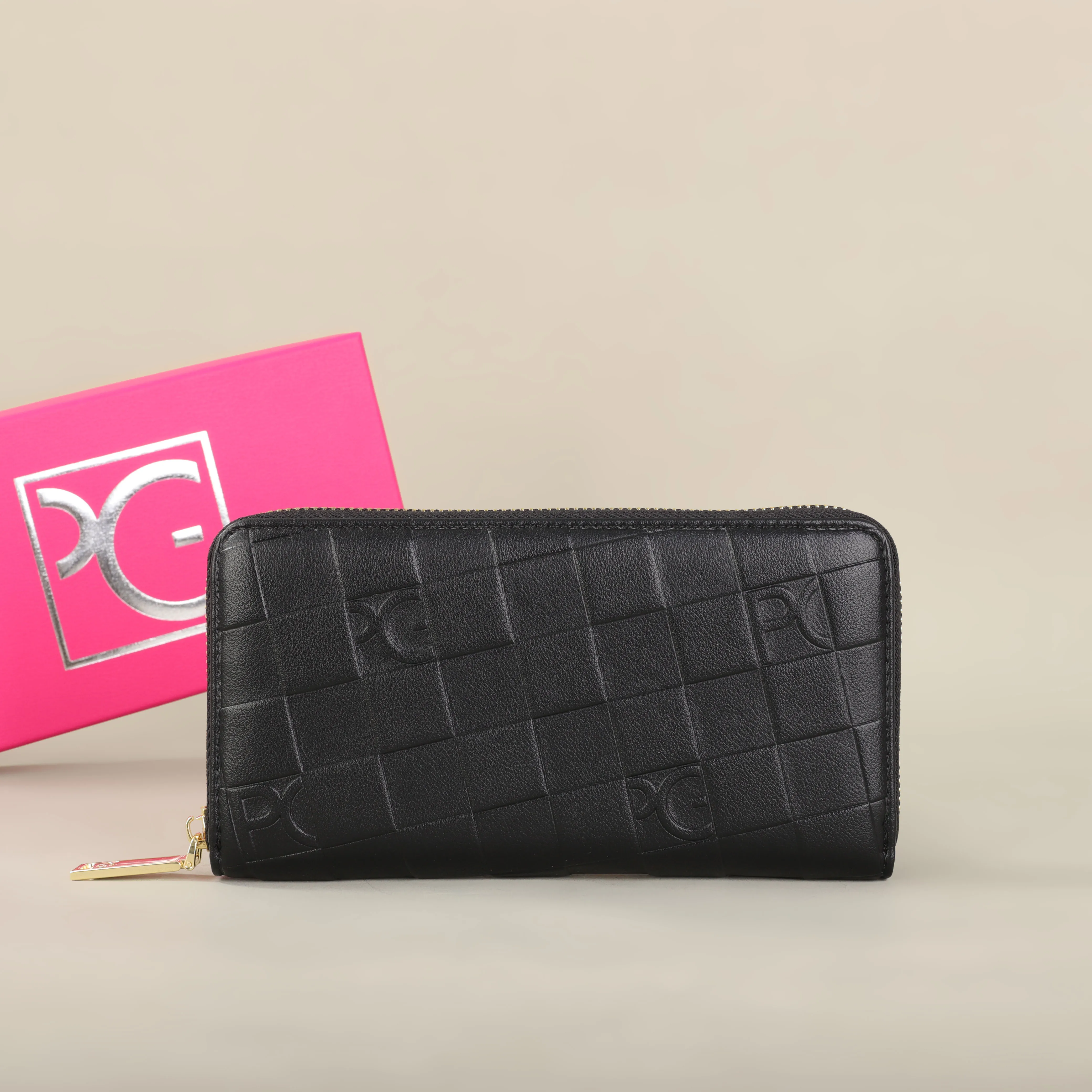 

PG PATSY GARIS Women's Wallet Large Capacity Wallet Rectangular Card Holder Purse with Zipper for Party