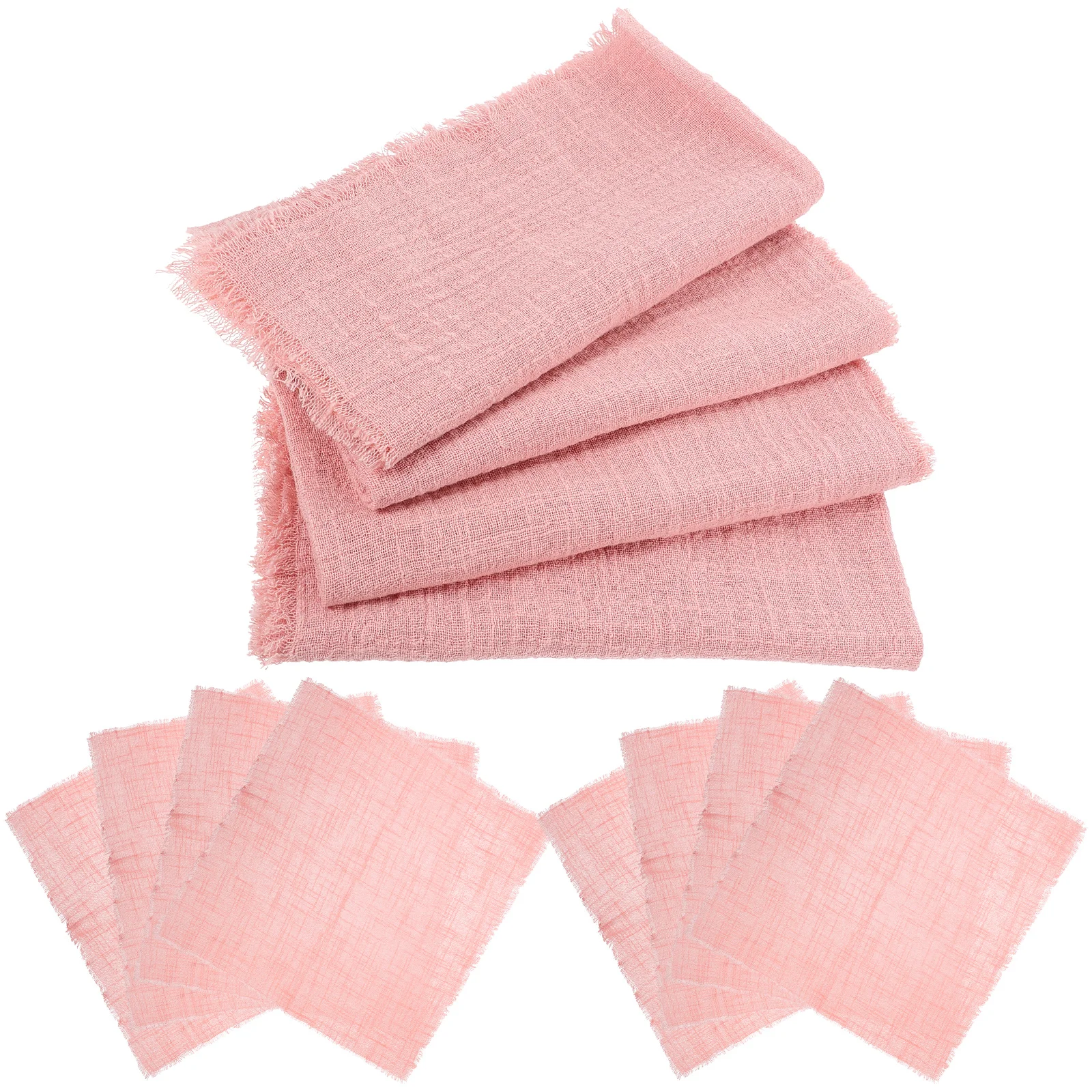 

12 Pcs Indoor Cotton and Linen Napkin Tablecloth Dinner Party Napkins Blue Wedding Bulk