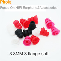 Triple Flange Ear Tips For Sony Earphones Three layers Ear Plugs Earphone Covers 3.8MM Fit For JBL T125 T110 Q100