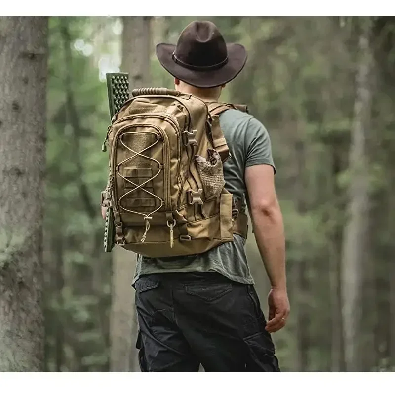 Zaino tattico militare di grande capacità Zaino d'assalto militare Zaino da viaggio espandibile per 3 giorni all'aperto Borsa da trekking Molle Bug Out