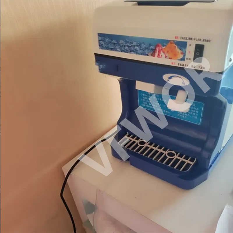 Portable Commercial Snow Ice Shaving Machine Voltage Optional   Ice Crusher for Outdoor Stall & Catering Business