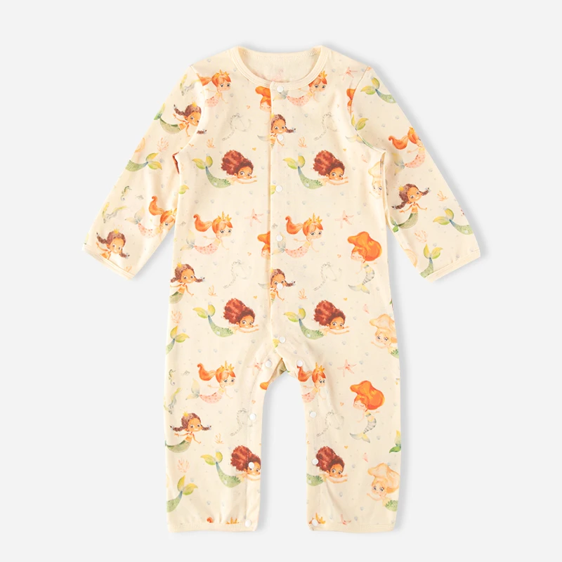 Spring and Autumn Baby Romper for baby Boys Girls Clothes Cartoon Bear Printed Jumpsuit pants crawling Fashion Baby Clothes