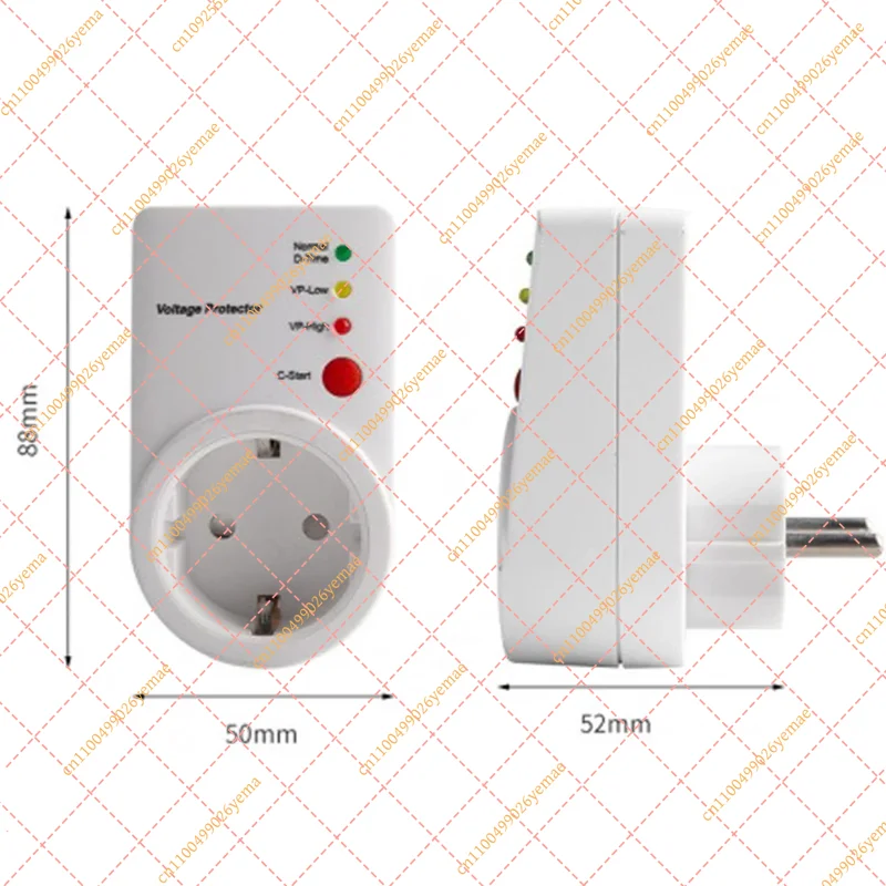 15A 1800W Refrigerator Voltage Surge Protector Single Outlet US/EU Plug