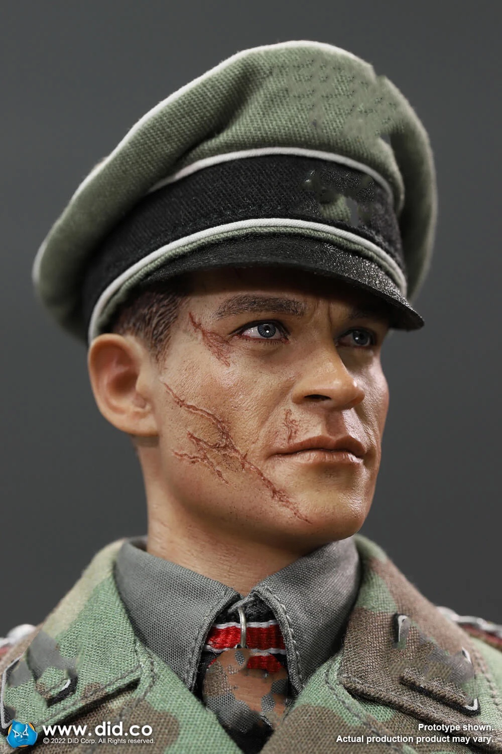 1/6 DID D80160 WWII Military Series Battle War Commander Soldier Battle War Blood Version Head Sculpt Carving Fit 12