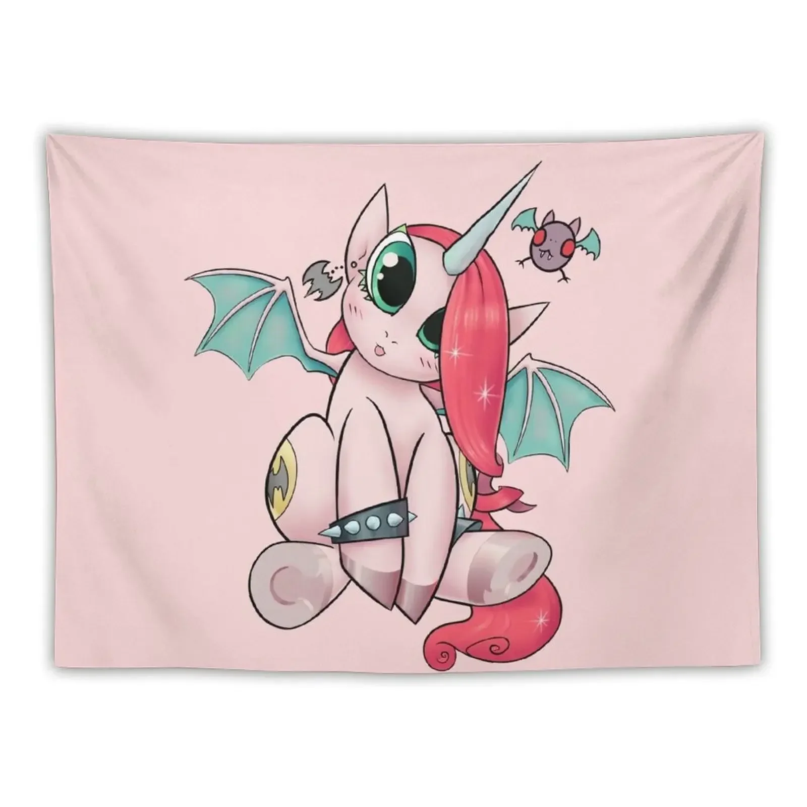 Pink Pony Goth Girl Tapestry Room Decorator Aesthetic Room Decors Home Decorations Tapestry