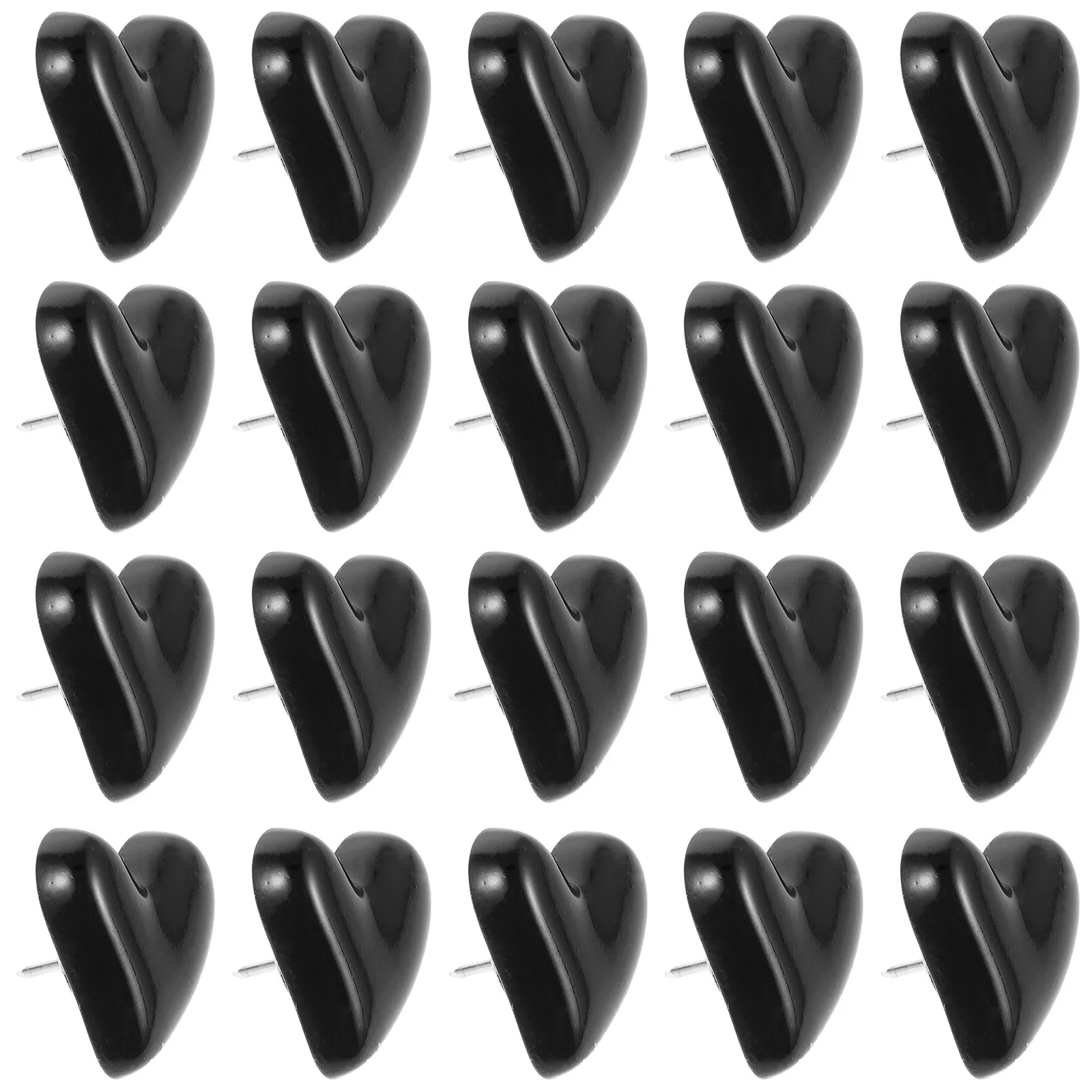 

30Pcs Black Decorative Heart Thumbtacks Irregular Design for Bulletin Board Cork Board Photo Wall Decor Office Supplies