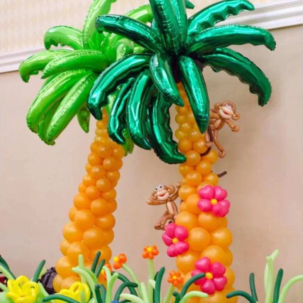 

5Pcs Coconut Tree Leaf Foil Balloons Birthday Party Wedding Room Decoration Palm Leaf Aluminum Globos Opening Ceremony Supplies