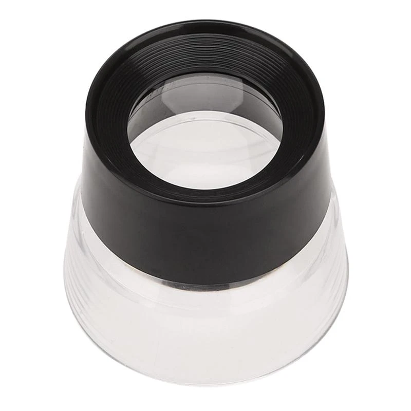 

652F Pocket- Stand Loupe Magnifier 10x Magnification Portable Glass Desktop Small Magnifier for Watch Repair