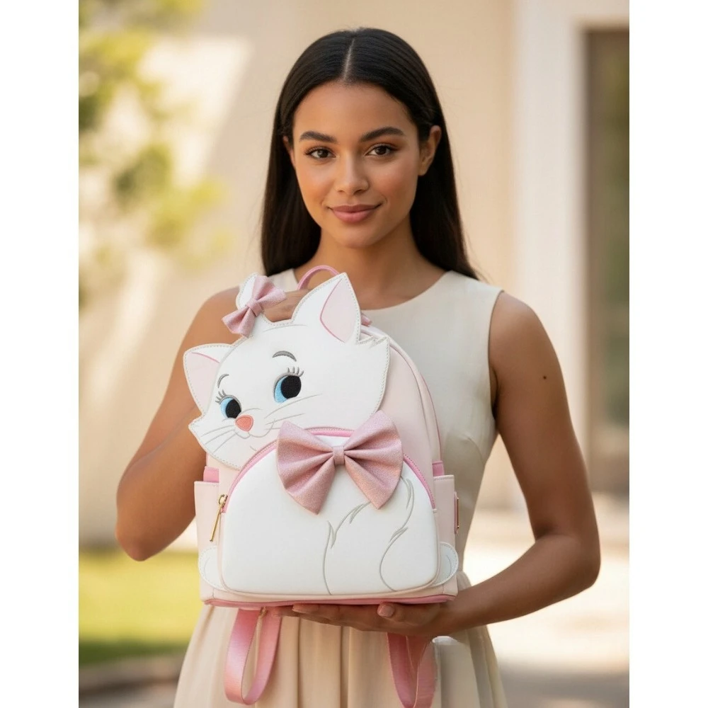 

Aristocats Marie Cat Mini Backpack and Wallet Christmas The Marie Cat Cosplay Backpack Double Shoulder Backpack Gift