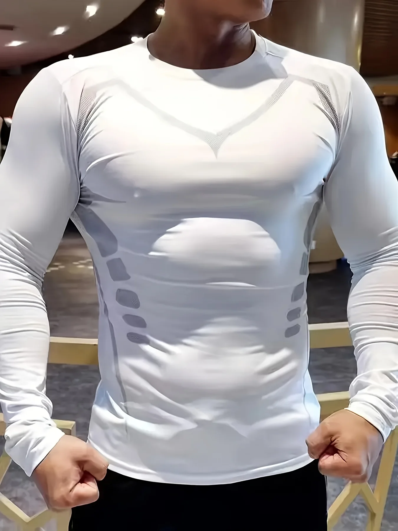 

Sportswear, men's quick-drying T-shirt high-elasticity compression training top breathable basketball fitness long-sleeved shirt