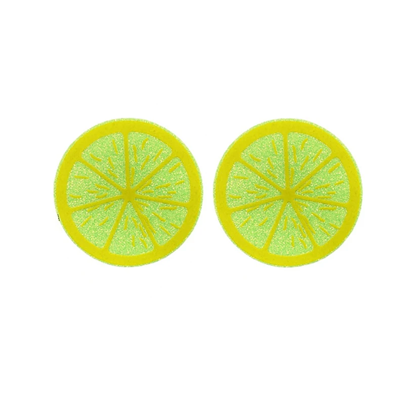 1Pair Sexy Fluorescence Green Lemon Nipple Pasties Nipple Covers Women Adhesive Breast Stickers Disposable