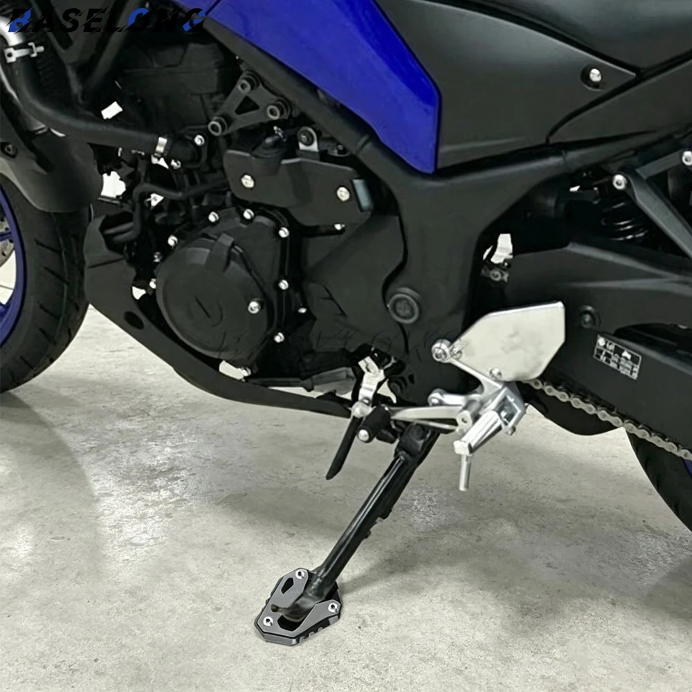 For Yamaha NIKEN GT MT03 MT-03 ABS 2017 2018 2019 2020 2021 2022 2023 2024 2025 2026 Kickstand Side Stand Enlarger Extension Pad