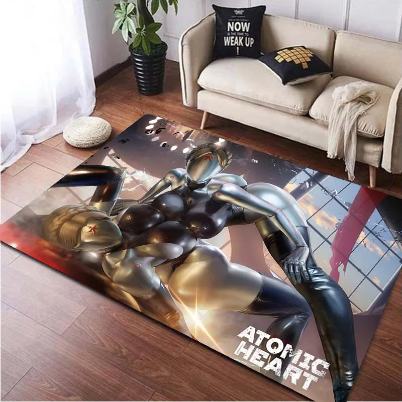 Atomic Heart First-Person Shooter Game Area Rugs for Living Room Bedroom Decoration Rug Children Play Room Mat Anti-slip Carpets