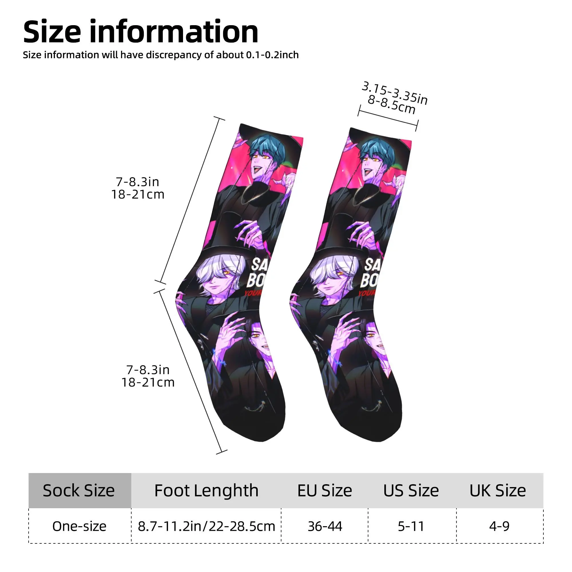 Носки в стиле аниме KPop, охотники на демонов, манга, мужские и женские забавные носки из полиэстера, новинка, весна, лето, осень, зима, средние носки-трубы, подарок