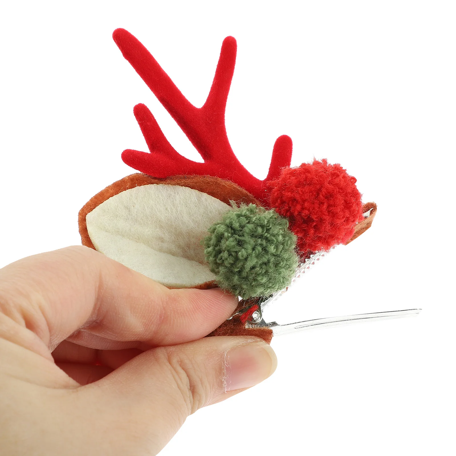 

4Pairs Christmas Hair Clips Reindeer Antler Barrettes Festive Party Hair Accessories Xmas Holiday Headdress Women Girls Gift