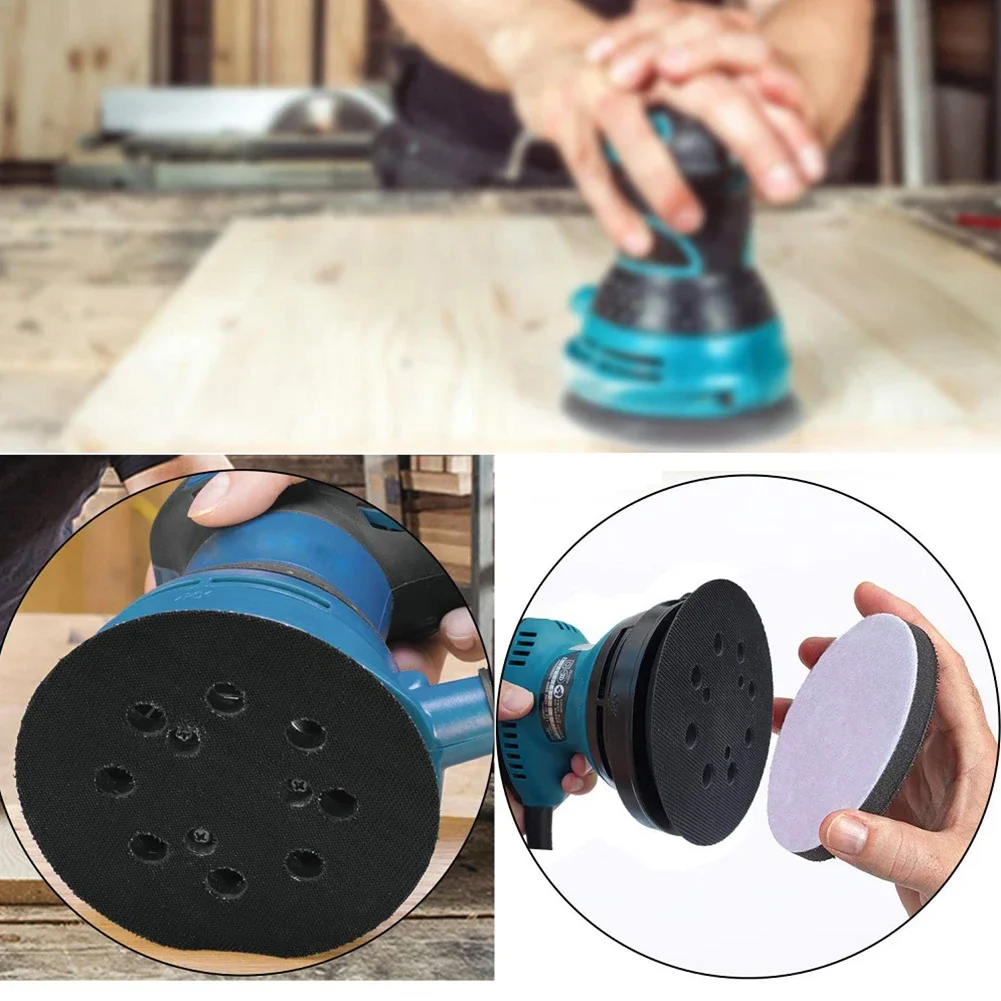 แผ่นขัด 5 นิ้ว 8 รูสําหรับ-Makita 743081 -8 BO5030 BO5031 BO5041 PU 125mm Sander Pad รอบตะขอและห่วง Abrasives Power เครื่องมือ