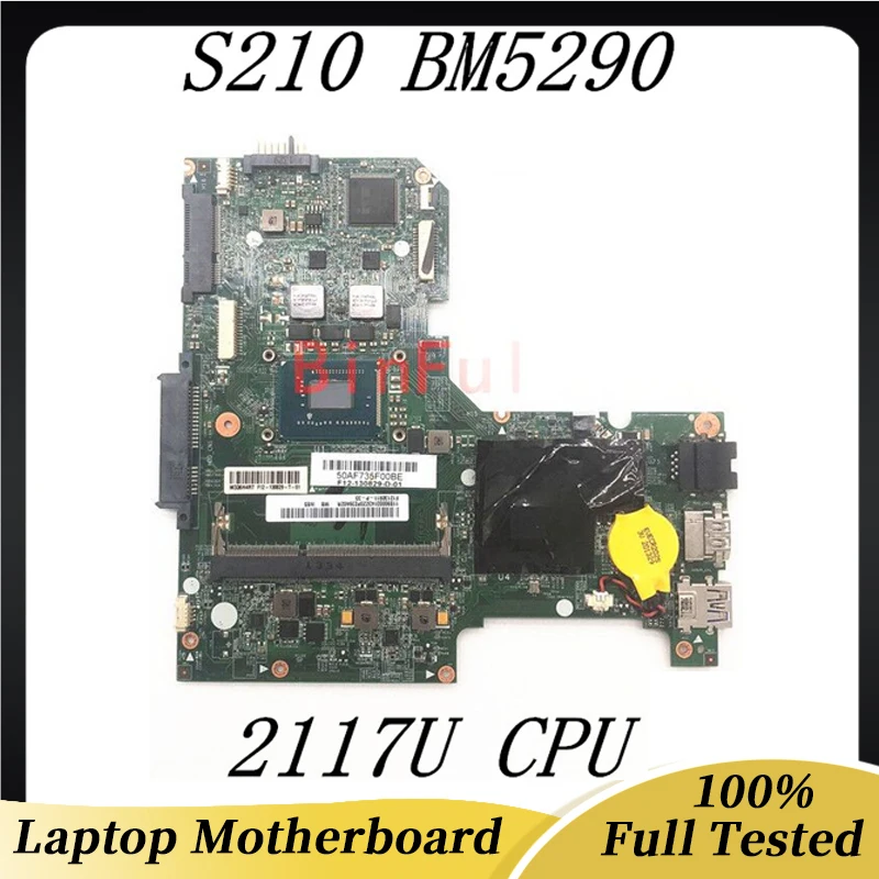 

High Quality Mainboard For Lenovo Ideapad S210 S201T Laptop Motherboard BM5290 With 2117U CPU HM76 100%Full Tested Working Well