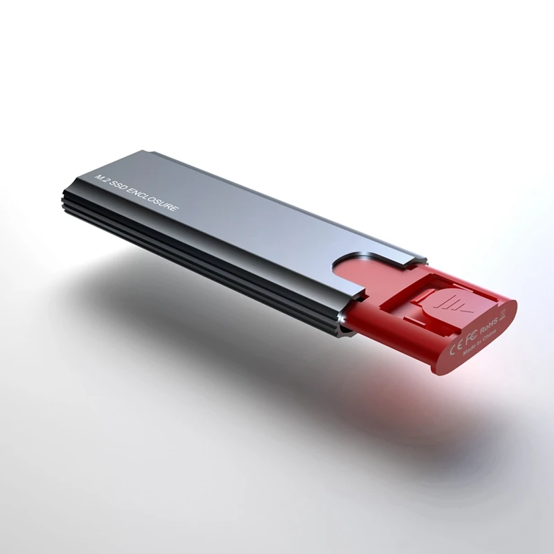 M2 SSD Case M.2 To USB 3.1 Gen 2 10Gbps NVMe SSD Enclosure for NVMe PCIE M Key/ (B+M) Key SSD Hard Disk, M2 SSD Case OTG-A73M view 3