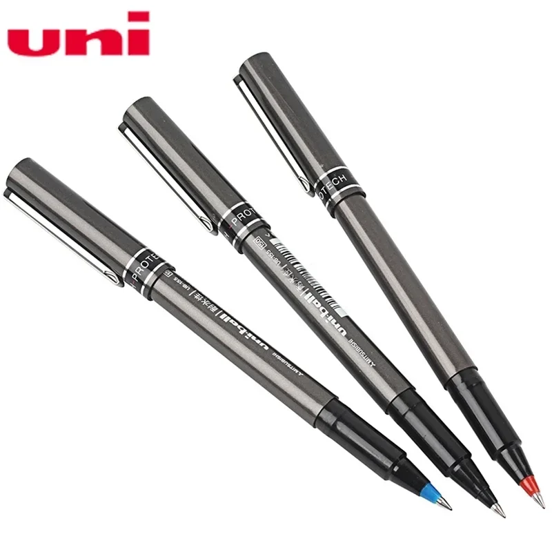 1pcs UNI Ballpoint Pens Super Ink Protech UB-155 Signature Pen Mitsubishi Direct Water Pen 0.5mm Japanese Stationery