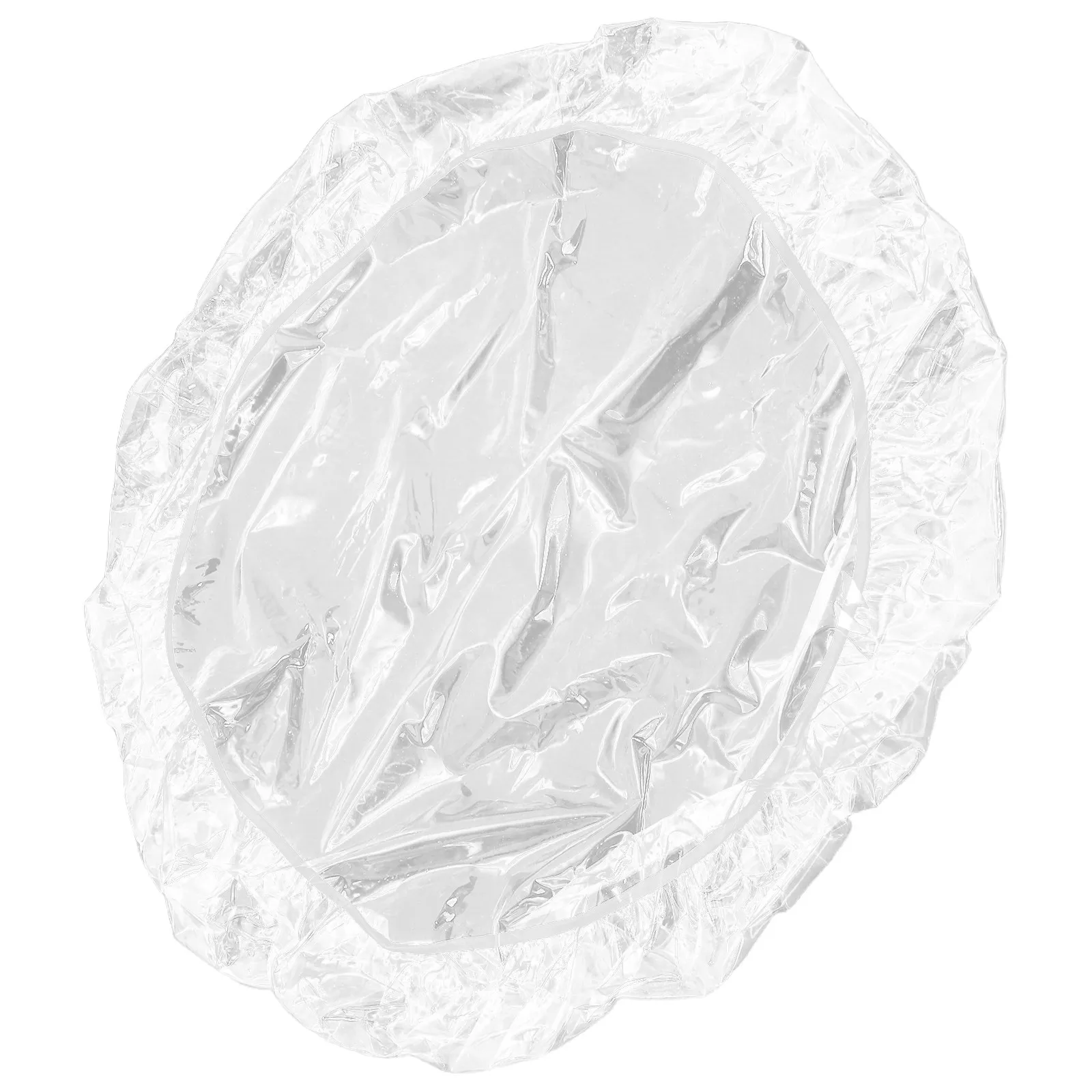 48Inch Clear PVC Table Cover Round Thick Elastic Edged Waterproof Transparent Plastic Tablecloth Spill-Proof Protector for Party