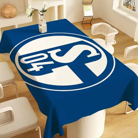 축구 클럽 S-Schalke 04 역사 패턴 식탁보 여름 빨 수있는 피크닉 파티 직사각형 테이블 커버 홈 다이닝 장식