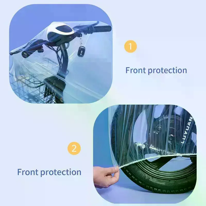 /TPz/Cover Thickened Transparent Protective Cover All Seasons Outdoor Waterproof Bicycle Scooter Rain Dust Cover Motorcycle