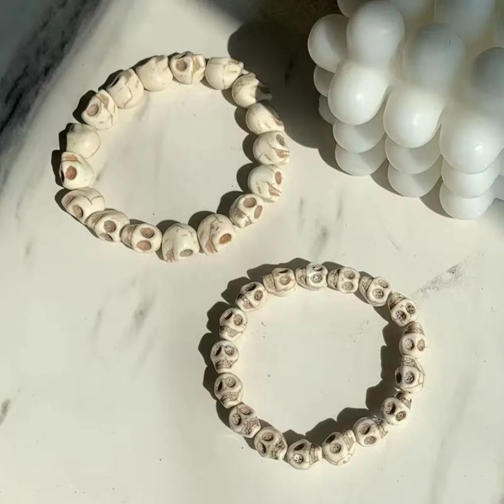 شخصية خمر تصميم الجمجمة مطرز سوار فاسق للجنسين الهيكل العظمي مطرز سوار مطاطا حبل الإسورة صديق هدية #5