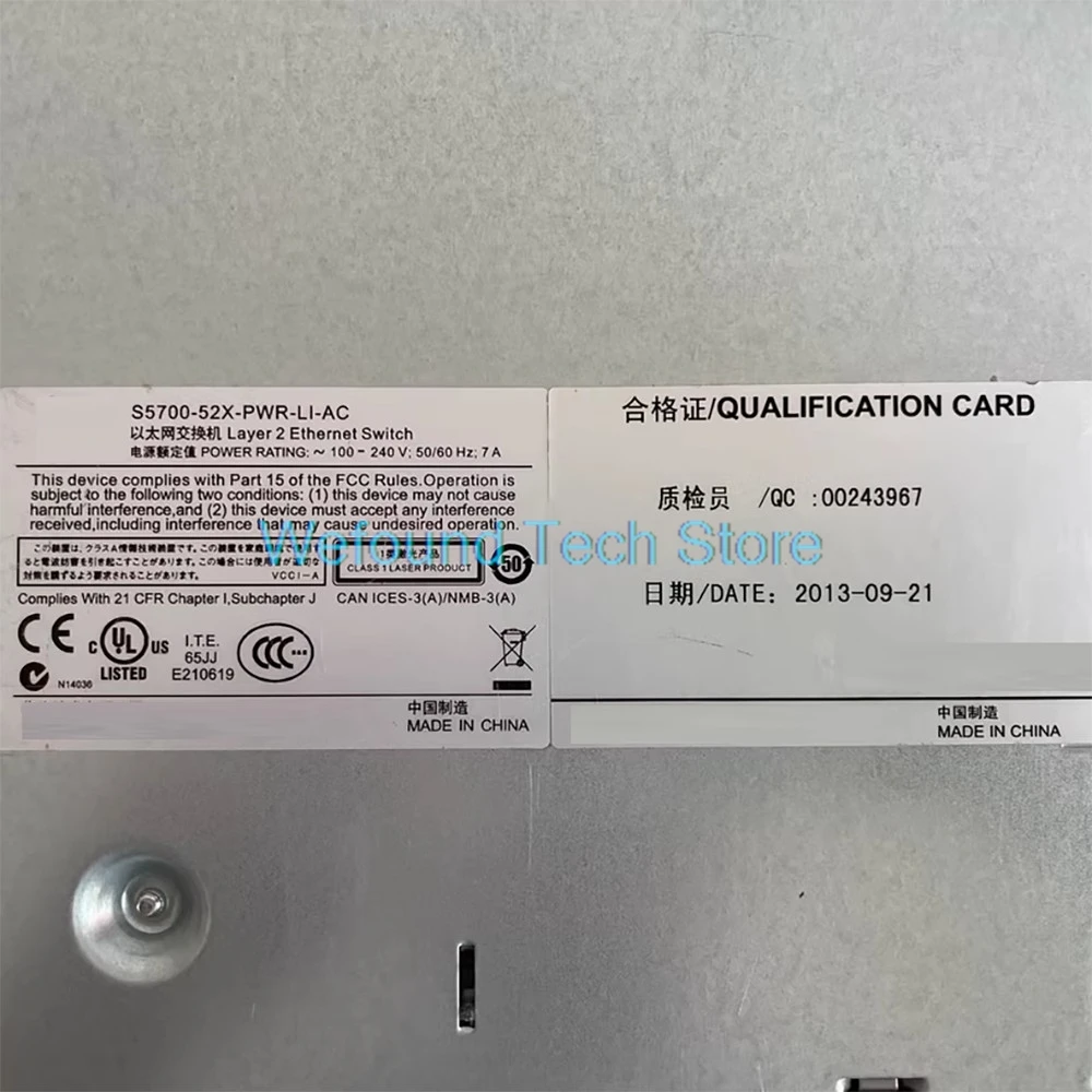 S5700-52X-PWR-LI-AC 48 Port Gigabit POE Power Supply 4-port SFP+10G Switch