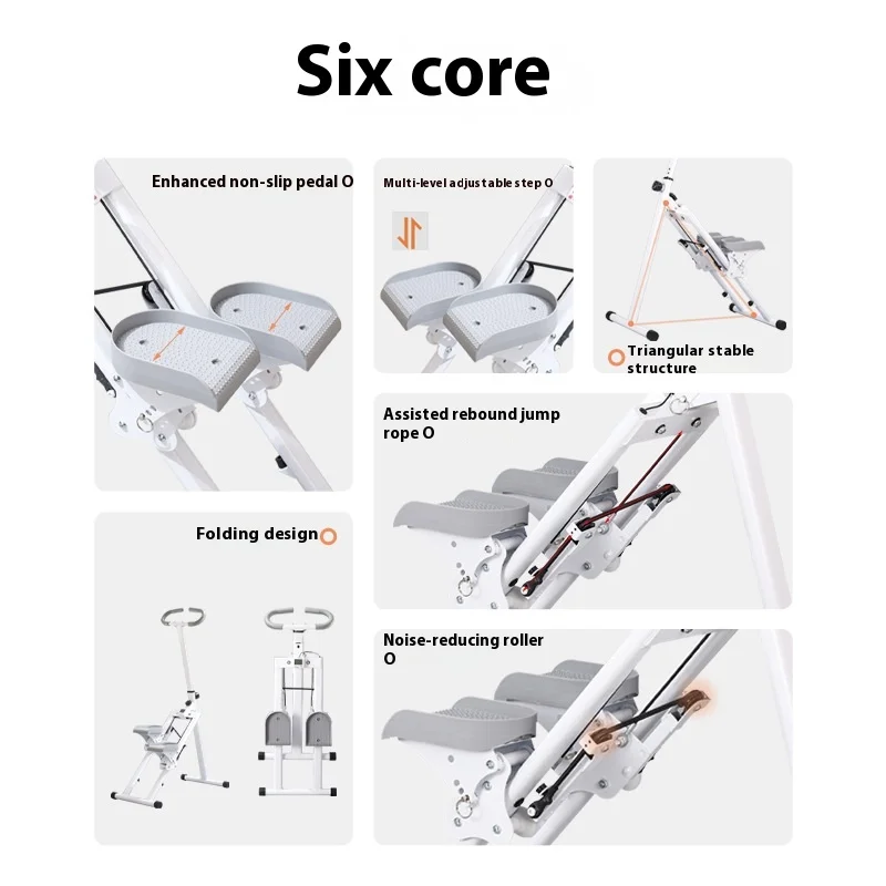Multifunctional Household Indoor Exercise Climbing Machine Foldable Stepping Fitness Equipment for Slope Climbingpromote sales