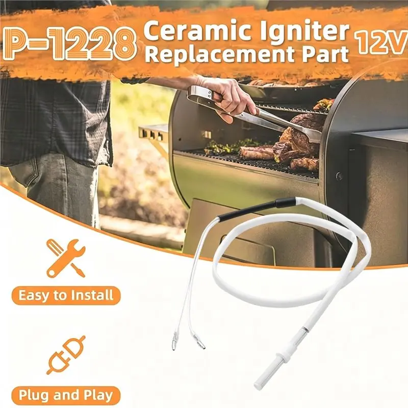 ABMR-P-1228 12V Igniter For Green Mountain GMG Jim Bowie& Daniel Boone Pellet Grills