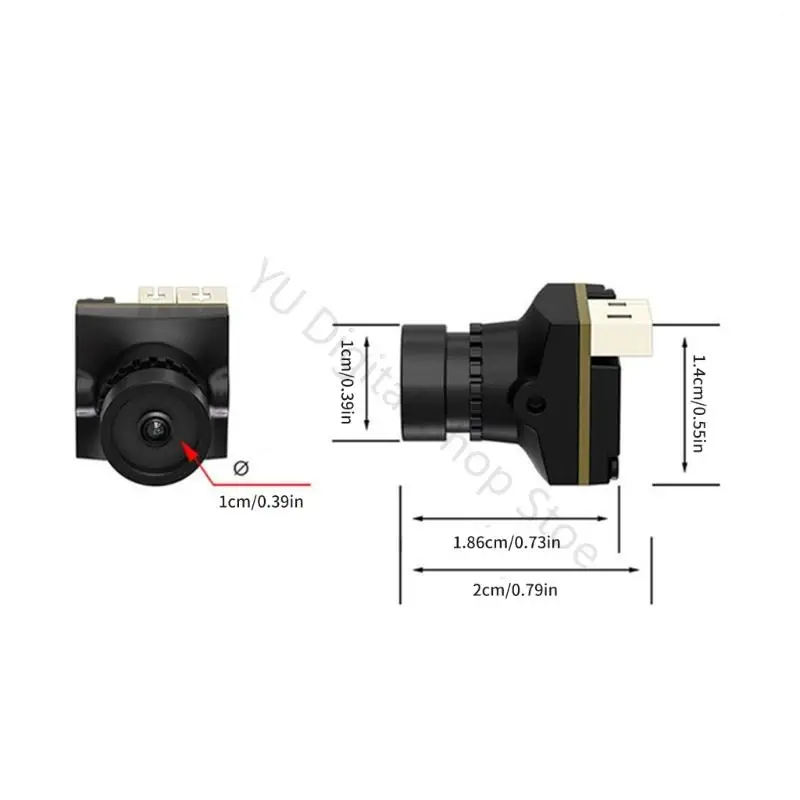 96BA Racing Kameramodul Analoge FPV-Kamera für Beobachtung bei schlechten Lichtverhältnissen, kompakte Rahmenanpassung – Detail 6
