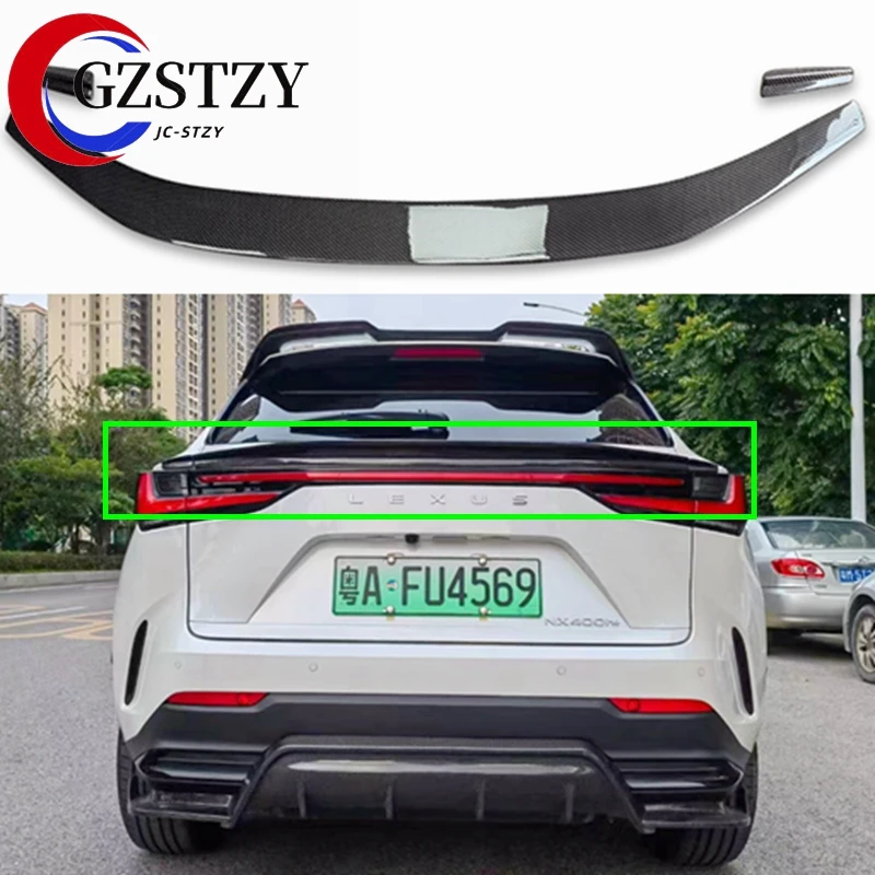 Stylizacja samochodu z włókna węglowego tylny spojler samochodu SPOILER środkowy do LEXUS NX NX200 NX200t NX300h 2022 2023 Auto spoiler dachowy