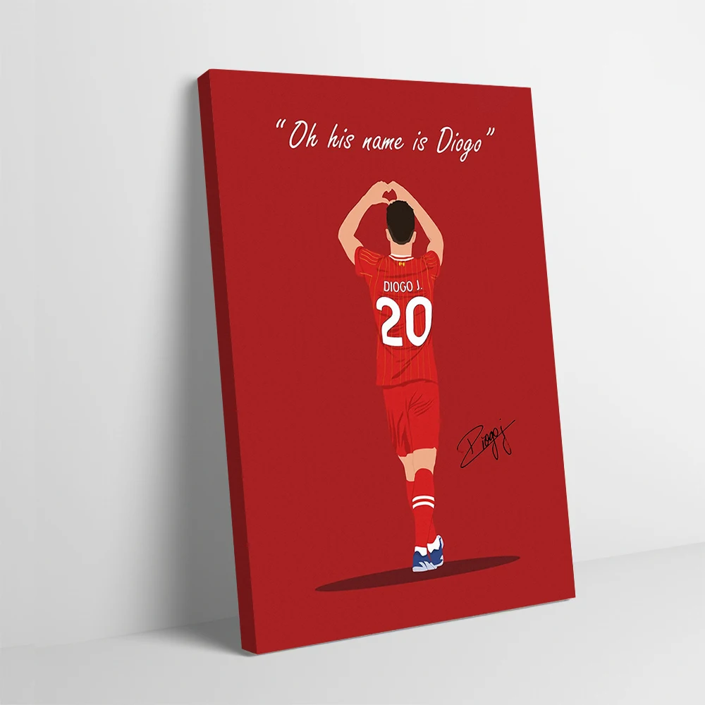 Póster impreso con ilustración de Diogo Jota, imágenes personalizables, cuadro sobre lienzo para pared, regalo para decoración, sala de estar, varita Deko