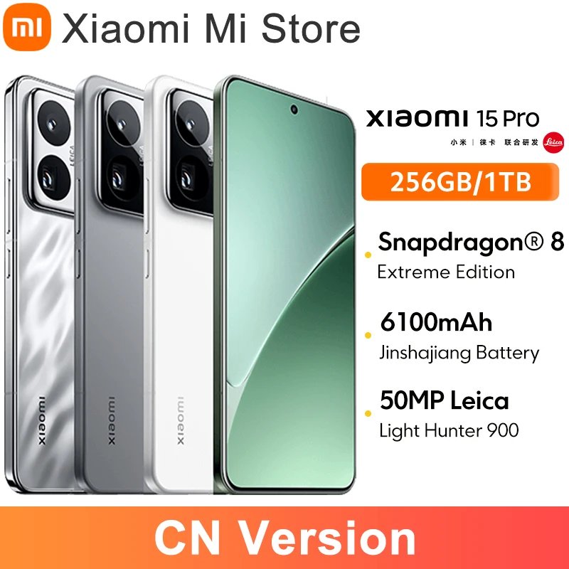 Original Xiaomi 15 Pro Smartphone Snapdragon 8 Elite Leica 50MP OIS 6100mAh 90W Hyper Charge 6.73